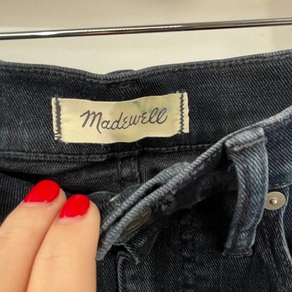 Madewell 10" High-Rise Skinny Jeans in Macalester Wash: Knee-Rip Edition Size 26 - Picture 6 of 13